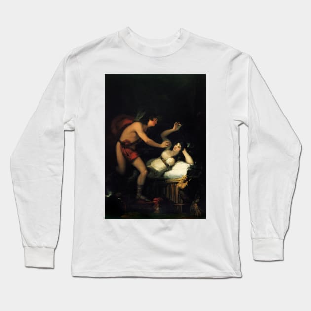 Allegory of Love, Cupid and Psyche by Francisco Goya Long Sleeve T-Shirt by Classic Art Stall